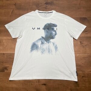 NEW Messi Official Collection Mens White T-Shirt XXL Argentina Soccer World Cup‎